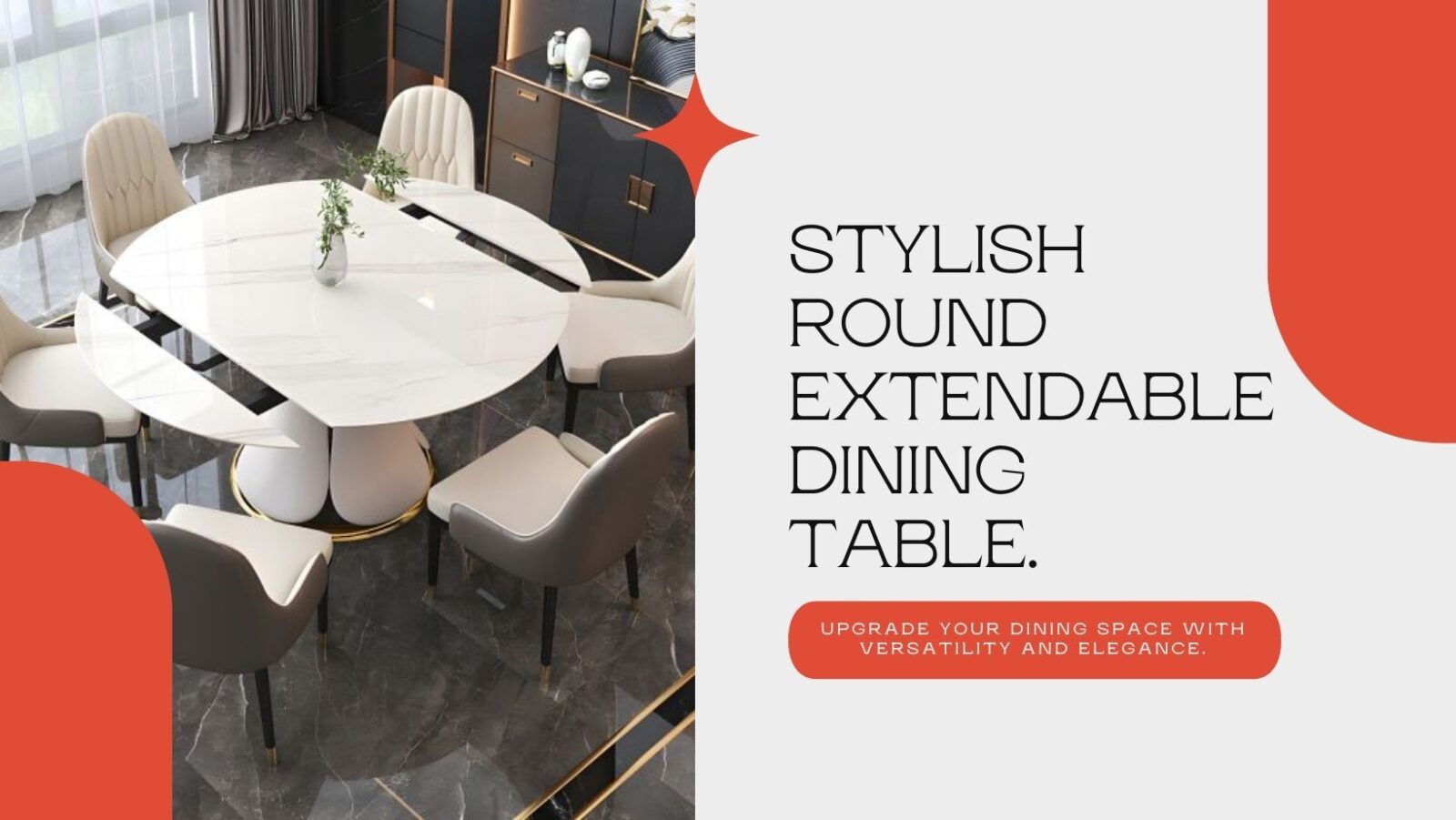 Round Extendable Dining Table